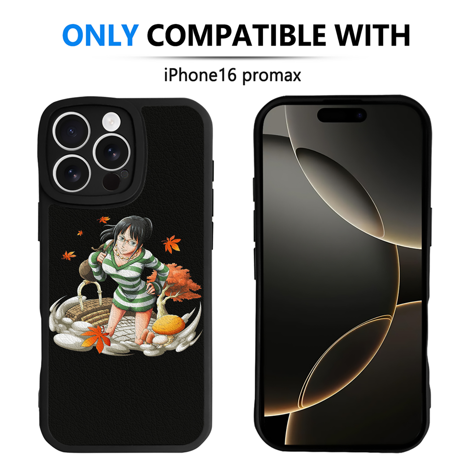 （画像用） ワンピース ニコ・ロビン ONE PIECE Nico Robin 【iPhone 16シリーズ対応】シリコンスマホケース（レザー調） 材質：シリコン